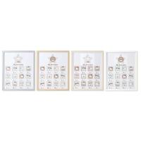 Fotolijsten Home ESPRIT Kristal Hout MDF 40,5 x 2 x 49,5 cm (4 Stuks)