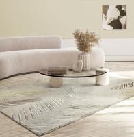 Karpet24 Modern Vloerkleed Creation - Laagpolig met Hoog-Laag Effect, Crème-240 x 340 cm