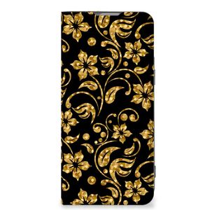 OnePlus Nord 2T Smart Cover Gouden Bloemen