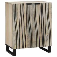Dressoir Wit 60 x 33.5 x 75 cm Massief mangohout
