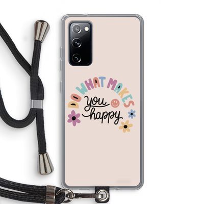 Happy days: Samsung Galaxy S20 FE / S20 FE 5G Transparant Hoesje met koord