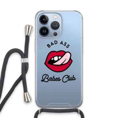 Badass Babes Club: iPhone 13 Pro Transparant Hoesje met koord