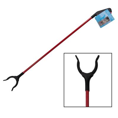 Vuilnis en afval grijper - grijpstok - oppakstok - rood - 83 cm
