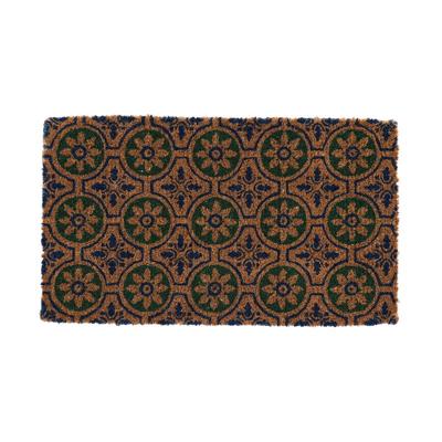 Deurmat kokos tegels met cirkels - Esschert design