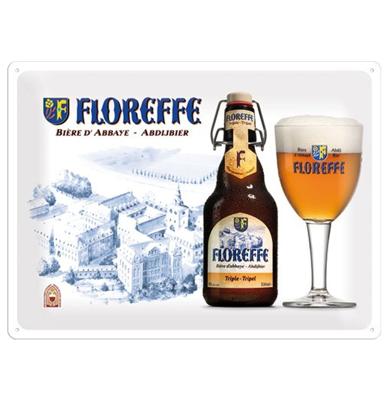 Floreffe Abdijbier Belgisch Bier Metalen Bord 30 x 40 cm Floreffe Abdijbier Belgisch Bier Metalen Bord 30 x 40 cm