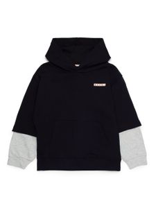 Marni Kids sweat superposé à logo appliqué - Noir