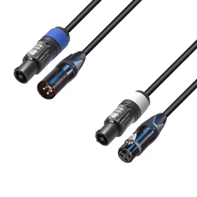 Adam Hall 5 STAR H PCON A 0300 combikabel XLR naar powerCON 3 m