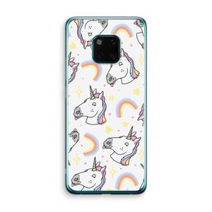 Rainbow Unicorn: Huawei Mate 20 Pro Transparant Hoesje