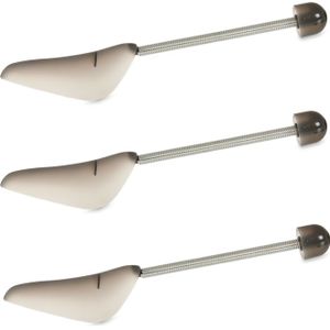 Schoenspanners voor dames/heren schoenen - set van 6x stuks - grijs - met stretchveer