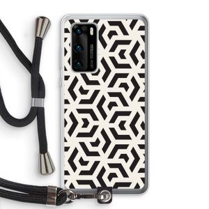 Crazy pattern: Huawei P40 Transparant Hoesje met koord