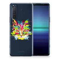 Sony Xperia 5II Telefoonhoesje met Naam Cat Color