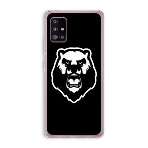 Angry Bear (black): Samsung Galaxy A51 5G Transparant Hoesje