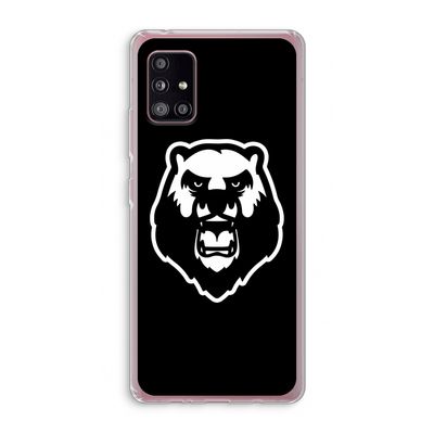Angry Bear (black): Samsung Galaxy A51 5G Transparant Hoesje