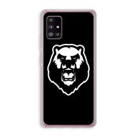 Angry Bear (black): Samsung Galaxy A51 5G Transparant Hoesje