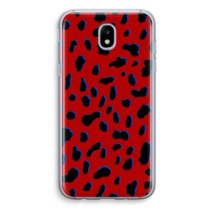Red Leopard: Samsung Galaxy J5 (2017) Transparant Hoesje