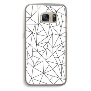 Geometrische lijnen zwart: Samsung Galaxy S7 Transparant Hoesje