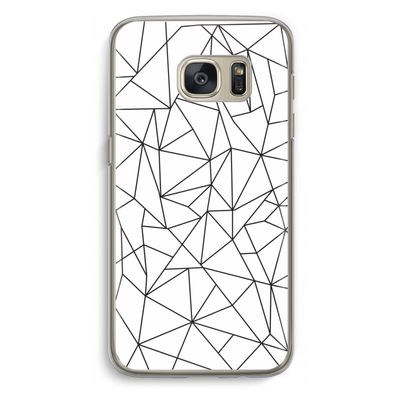 Geometrische lijnen zwart: Samsung Galaxy S7 Transparant Hoesje
