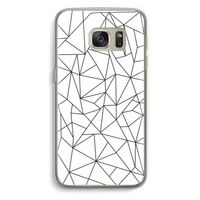 Geometrische lijnen zwart: Samsung Galaxy S7 Transparant Hoesje