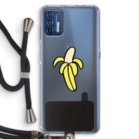 Banana: Motorola Moto G9 Plus Transparant Hoesje met koord
