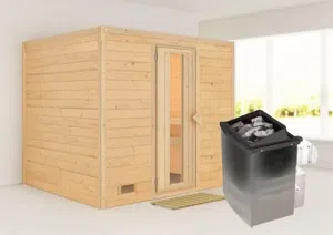 Karibu | Sonara Sauna | Energiesparende Deur | Kachel 9 kW Geïntegreerde Bediening