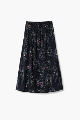 Lange rok gezichten - BLACK - S