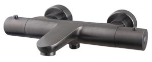 Badkraan Wiesbaden Caral | Opbouw | Thermostaatkraan | 2-weg | hoh 15 cm | 2-knops | Rond | Gunmetal