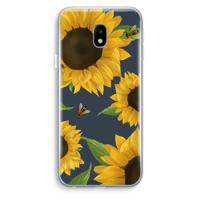 Sunflower and bees: Samsung Galaxy J3 (2017) Transparant Hoesje
