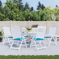 Tuinstoelkussens 6 st 50x50x3 cm oxford stof blauw
