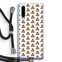 Poop emoji: Huawei P30 Transparant Hoesje met koord