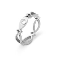 Melano Twisted Ring Trix Zilver - thumbnail