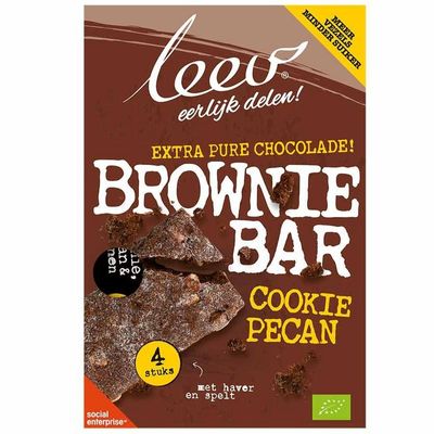 Leev Cookiebar brownie, pecan & granen bio (140 gr)