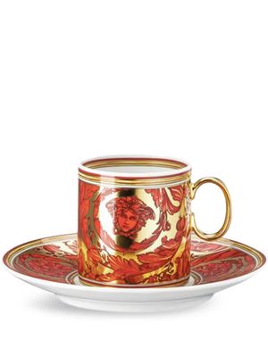 Versace tasse et soucoupe à expresso Medusa Garland - Rouge