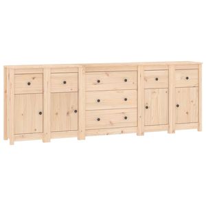 The Living Store Dressoir - Massief grenenhout - 230 x 35 x 80 cm - Ruime opbergruimte