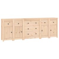 The Living Store Dressoir - Massief grenenhout - 230 x 35 x 80 cm - Ruime opbergruimte - thumbnail