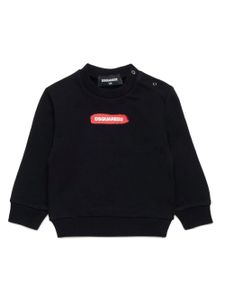 DSQUARED2 KIDS sweat en coton à logo imprimé - Noir