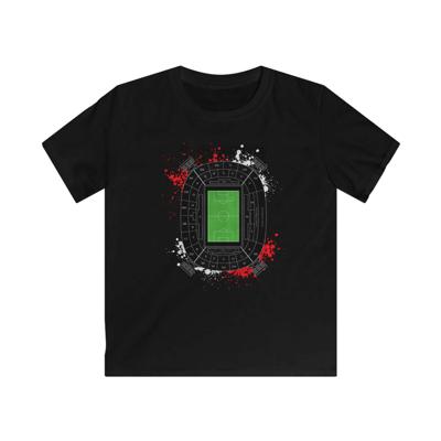 T-shirt regular zwart - kids - Rood wit Kuip
