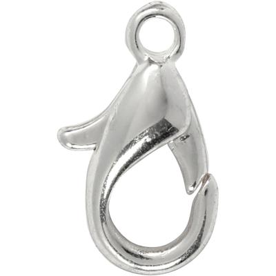 Creativ Company Karabijnhaken, l: 10 mm, verzilverd, 100 stuk/ 1 doos