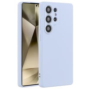 Lunso Samsung Galaxy S25 Ultra hoesje - Flexibel siliconen Backcover - Lichtpaars