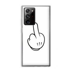 Middle finger white: Samsung Galaxy Note 20 Ultra / Note 20 Ultra 5G Transparant Hoesje