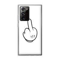 Middle finger white: Samsung Galaxy Note 20 Ultra / Note 20 Ultra 5G Transparant Hoesje