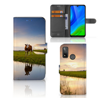 Huawei P Smart 2020 Telefoonhoesje met Pasjes Koe