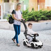 3-In-1 Kinderduwauto Gelijkvloerse Auto met Lamborghini-Licentie Muziek Koplampen Afneembare Universele Wielen Verborgen Opbergruimte