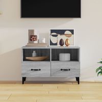 Tv-meubel 80x36x50 cm bewerkt hout grijs sonoma eikenkleurig - thumbnail