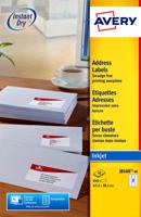 Etiket avery j8160-40 63.5x38.1mm wit 840st