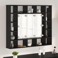 Spiegelkast Zwart eiken 91 x 15 x 76.5 cm Bewerkt hout