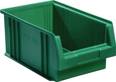 LA-KA-PE Magazijnbak | L330xB213xH150 mm | PP groen | 10 stuks - 01550 02 03 01550 02 03