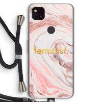 Feminist: Pixel 4a 5G Transparant Hoesje met koord