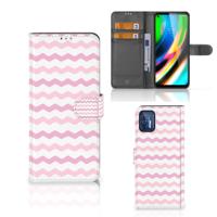 Motorola Moto G9 Plus | Telefoon Hoesje | Waves Roze