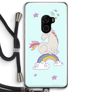 Regenboog eenhoorn: Xiaomi Mi Mix 2 Transparant Hoesje met koord
