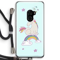 Regenboog eenhoorn: Xiaomi Mi Mix 2 Transparant Hoesje met koord